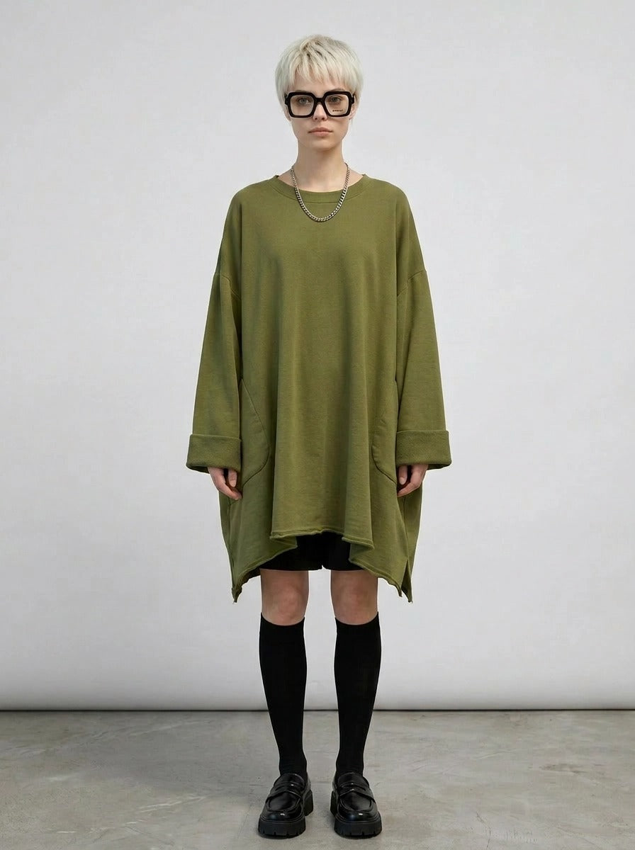 Olive Oversized Sweatshirt
