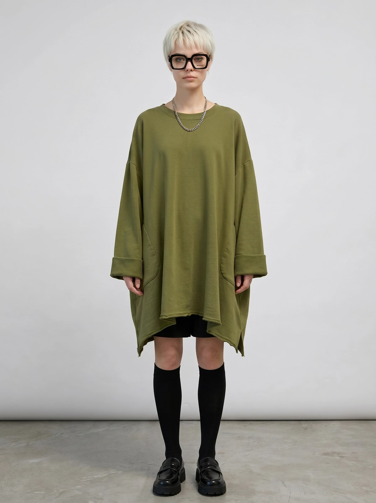 Olive Oversized Sweatshirt