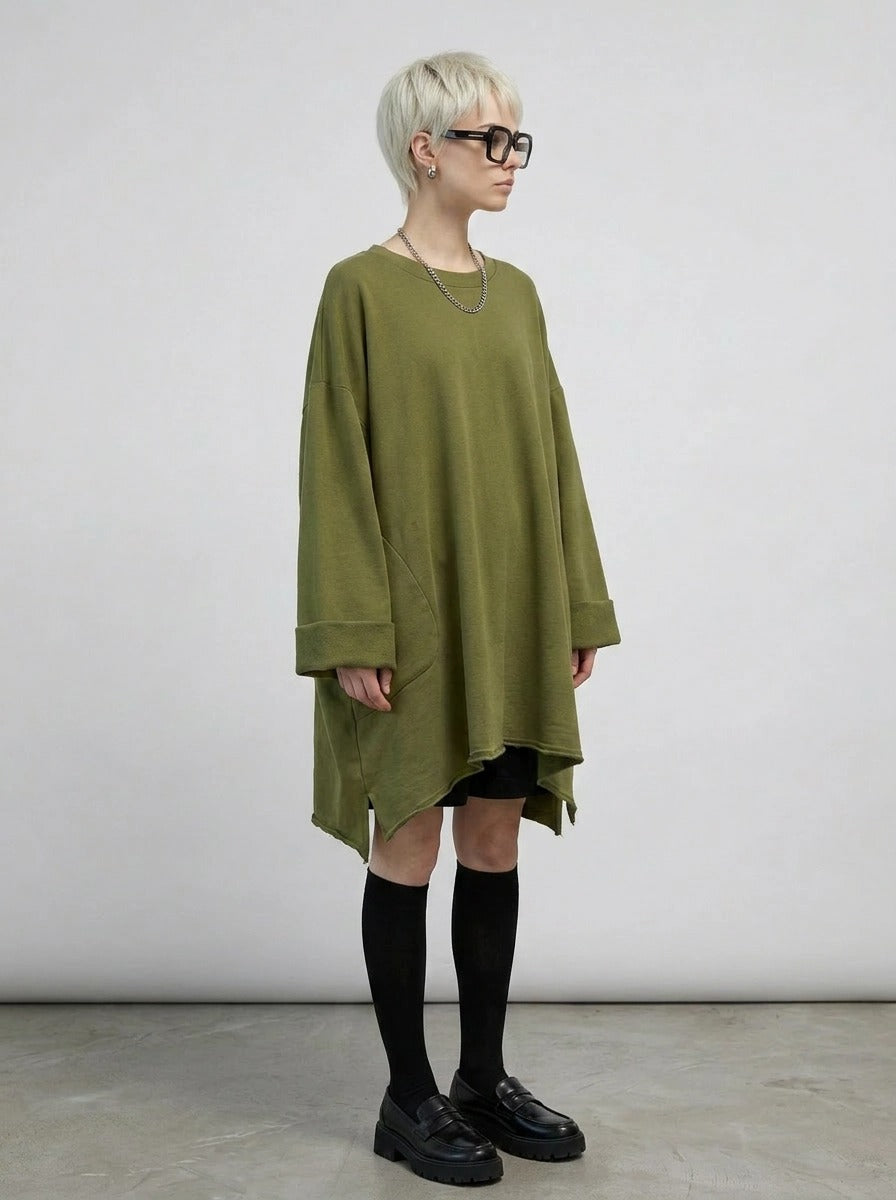 Olive Oversized Sweatshirt