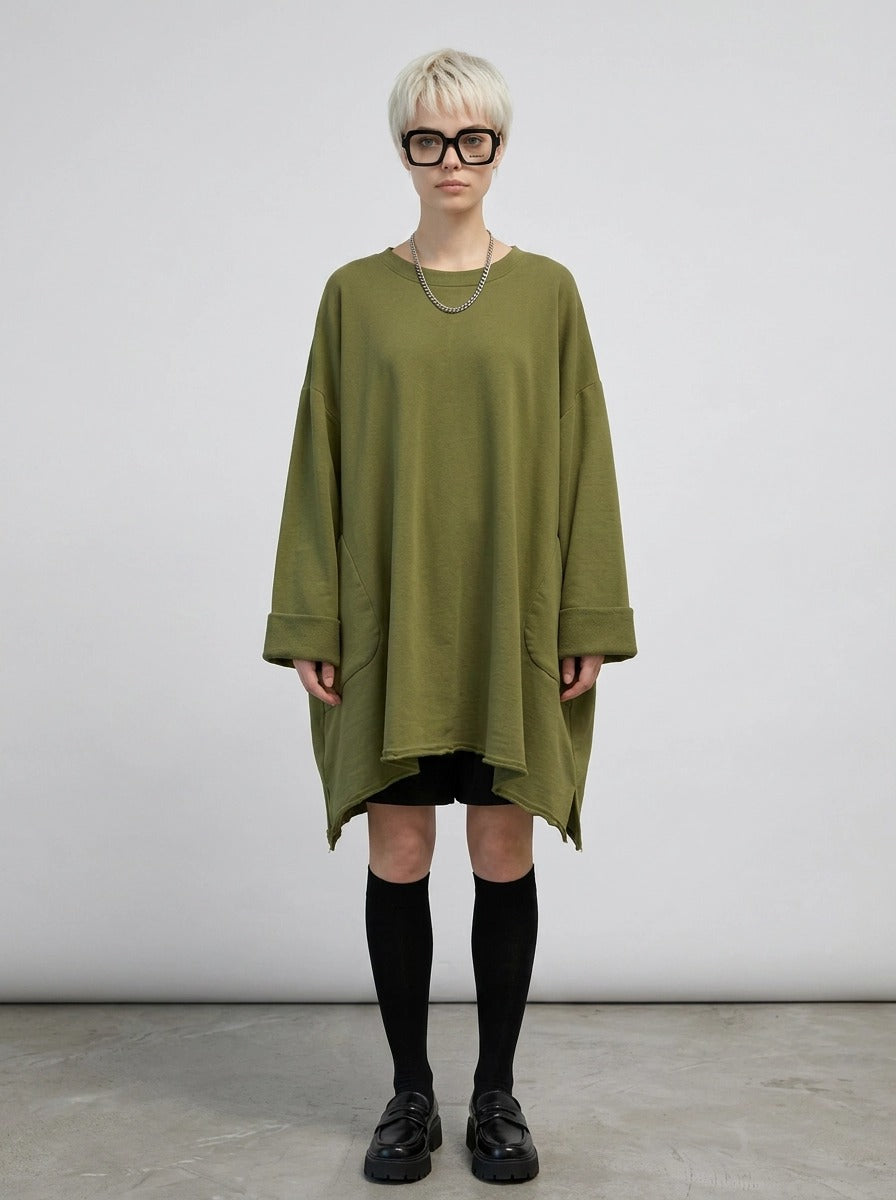 Olive Oversized Sweatshirt