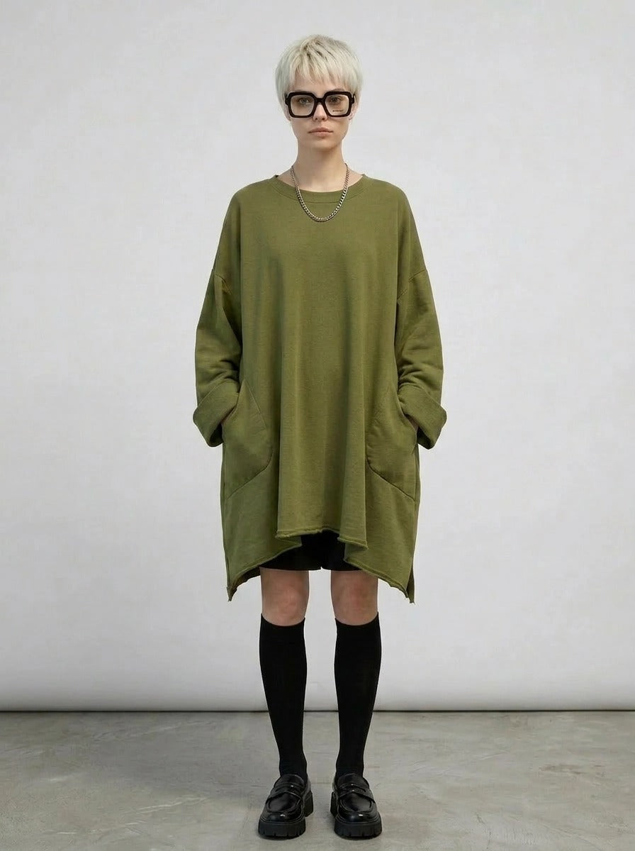 Olive Oversized Sweatshirt