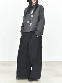 Playful Cat Print Shirt Blouse-SimpleModerne