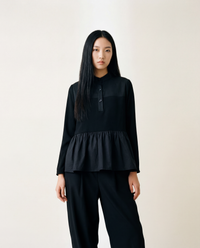 Punky Asymmetrical Ruffle Pullover-SimpleModerne