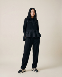 Punky Asymmetrical Ruffle Pullover-SimpleModerne