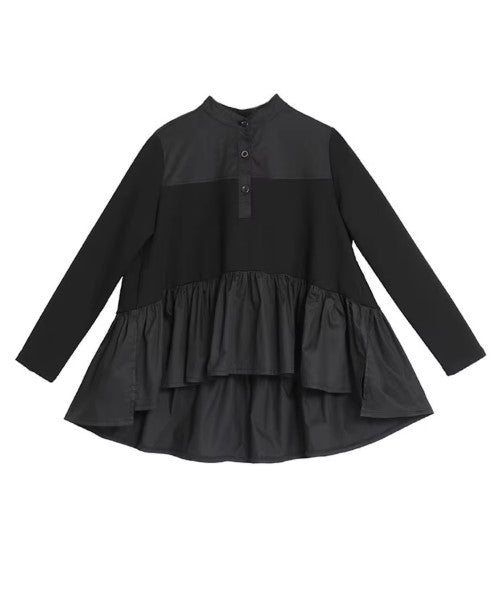 Punky Asymmetrical Ruffle Pullover-SimpleModerne
