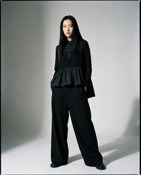 Punky Asymmetrical Ruffle Pullover-SimpleModerne