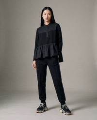 Punky Asymmetrical Ruffle Pullover-SimpleModerne