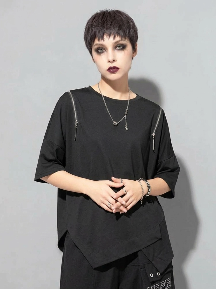 Punky Convertible Zip T-Shirt-SimpleModerne