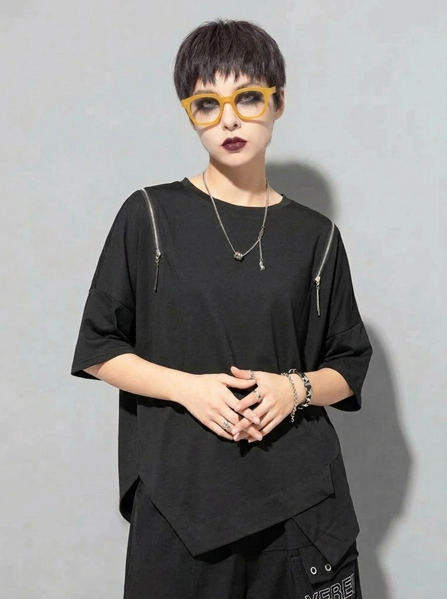 Punky Convertible Zip T-Shirt-SimpleModerne