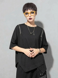 Punky Convertible Zip T-Shirt-SimpleModerne