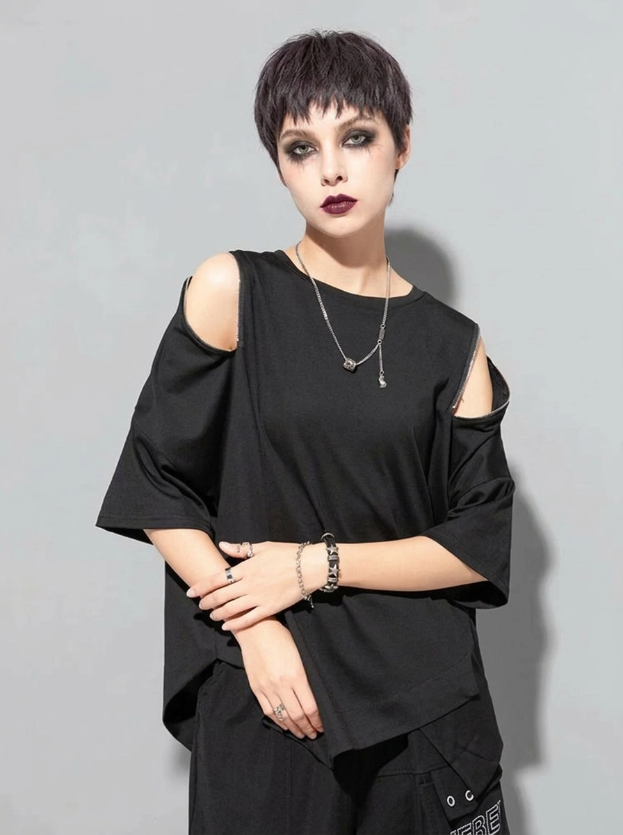 Punky Convertible Zip T-Shirt-SimpleModerne