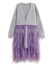 Re-launch Casual Minimal Goth Maxi Cardigan-SimpleModerne