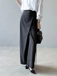 Shadow Wrap Trousers – Dusk Grey / Black-SimpleModerne