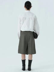 Casual Minimal Goth Irregular Design Shorts-SimpleModerne