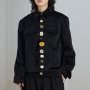Jazz Up Lite Corduroy Jacket with Colorful Buttons-SimpleModerne