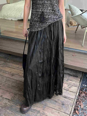 Dark Flow Gothic Pleated Skirt-SimpleModerne