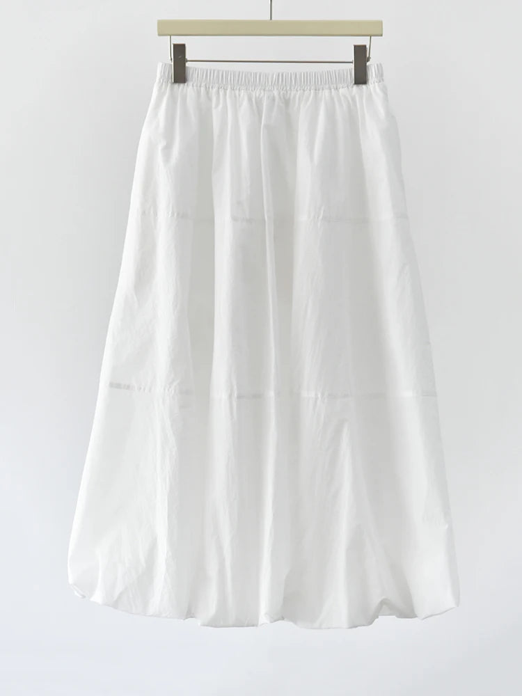 Voluminous Balloon Midi Skirt-SimpleModerne
