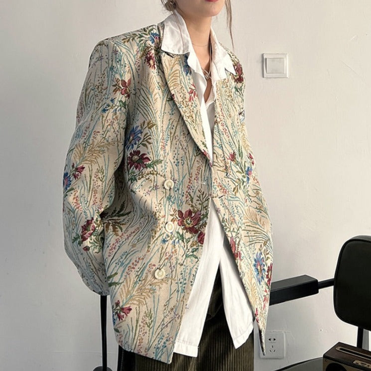 Jazz Up Super Oversized Fit Grandma's Blazer-SimpleModerne