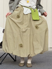 Voluminous Balloon Midi Skirt-SimpleModerne