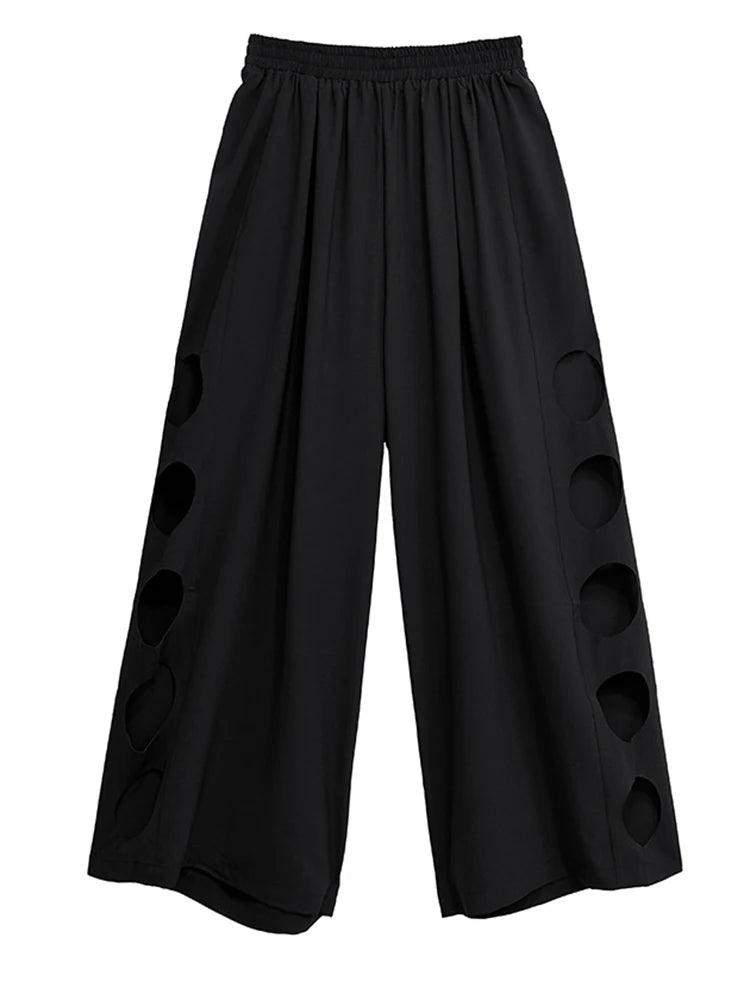 Punky Circle Cut-Out Trousers – Bold, Comfortable, and Unapologetically Edgy-SimpleModerne