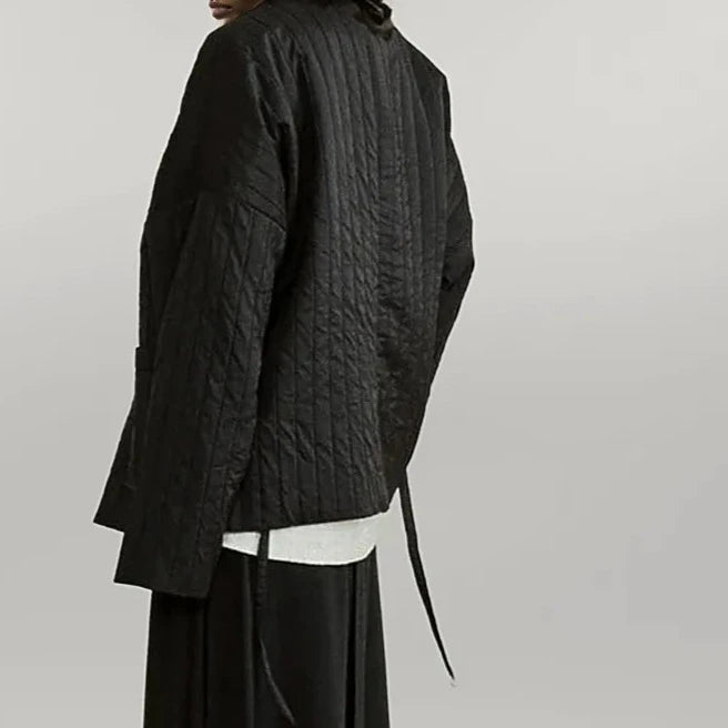 Japanese Style Wrap-in Kimono Jacket-SimpleModerne