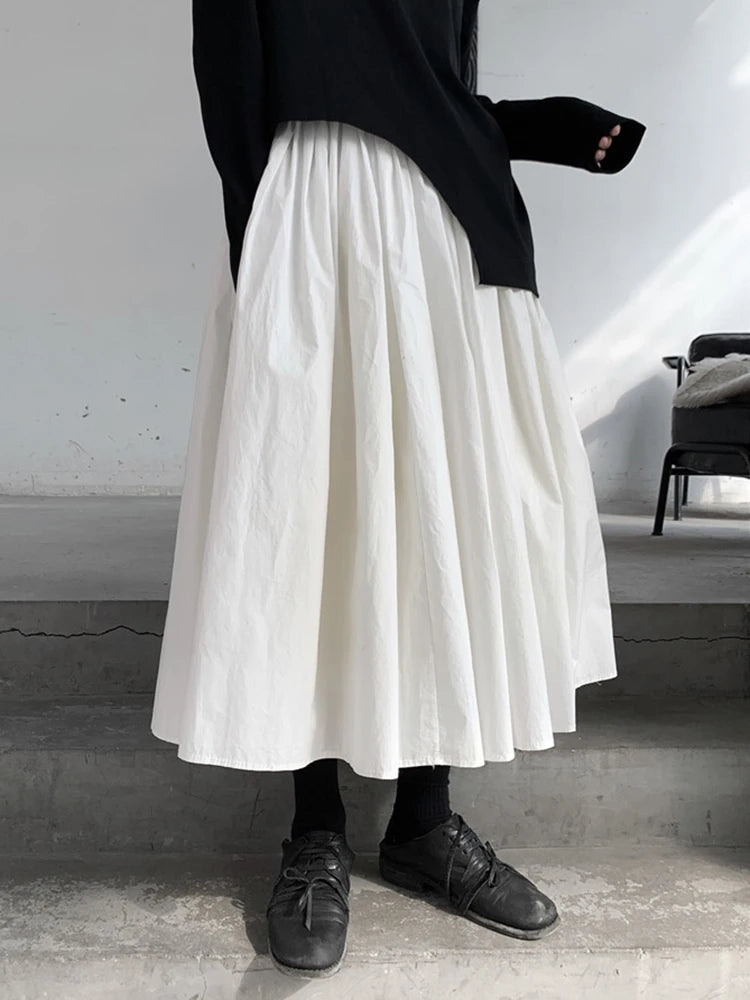 Gothic Flow Midi Skirt-SimpleModerne