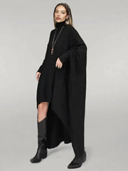 Urban Meets urban Oversized Fit Knitted Pullover Black Dress-SimpleModerne