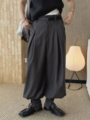 Japanese Minimal Tailored Balloon Trousers-SimpleModerne