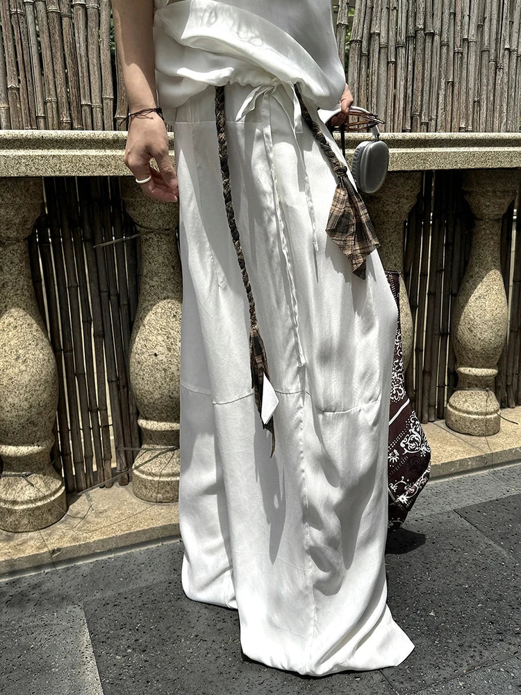 Flowy Wide-Leg Trousers — Casual Minimal Goth-SimpleModerne