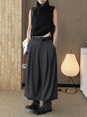 Japanese Minimal Tailored Balloon Trousers-SimpleModerne