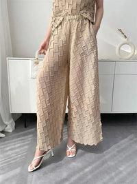Textured Woven Set – Japanese Minimal Two-Piece-SimpleModerne