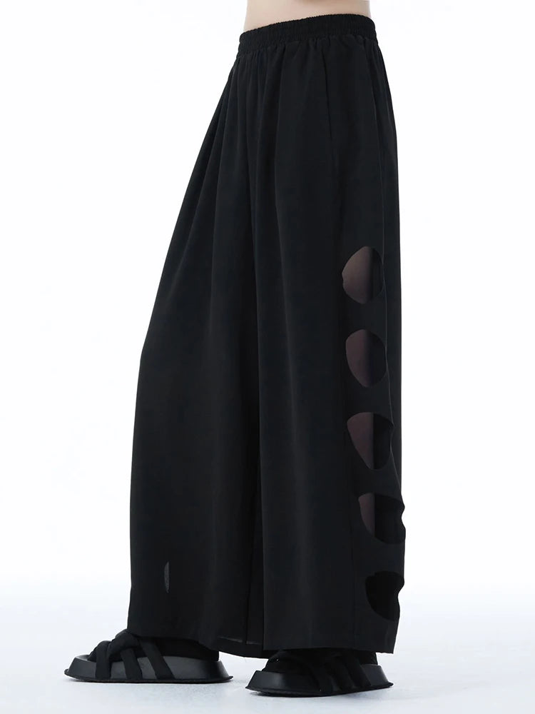 Punky Circle Cut-Out Trousers – Bold, Comfortable, and Unapologetically Edgy-SimpleModerne