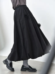 Voluminous Balloon Midi Skirt-SimpleModerne