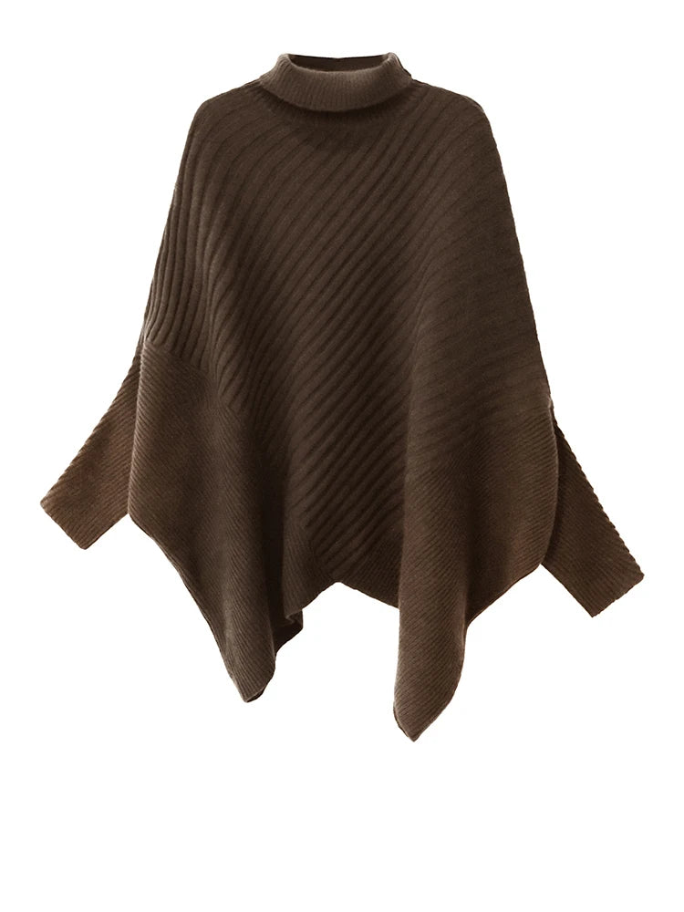 Batwing Turtleneck Knit Sweater-SimpleModerne