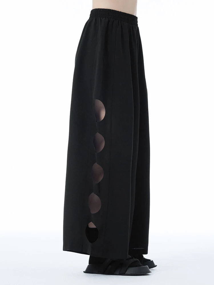 Punky Circle Cut-Out Trousers – Bold, Comfortable, and Unapologetically Edgy-SimpleModerne