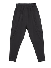 Re-launch Paneled Kinetic Harem Trousers - Obsidian Black-SimpleModerne
