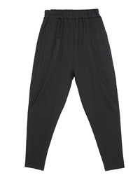 Re-launch Paneled Kinetic Harem Trousers - Obsidian Black