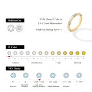 Elegant Floral Moissanite Ring in S925 Sterling Silver – D Color VVS1 Stones-SimpleModerne