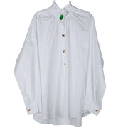 Ruffled Blouse with Decorative Buttons-SimpleModerne