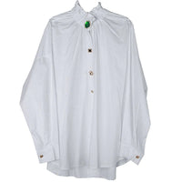 Ruffled Blouse with Decorative Buttons-SimpleModerne