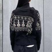 Casual Minimal Goth Holiday Sweater-SimpleModerne