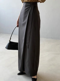 Shadow Wrap Trousers – Dusk Grey / Black-SimpleModerne