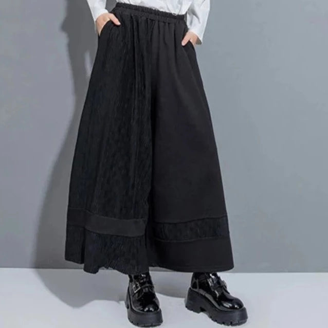 Simple Moderne Irregular Design Wide Legged Trousers-SimpleModerne