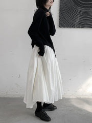 Gothic Flow Midi Skirt-SimpleModerne
