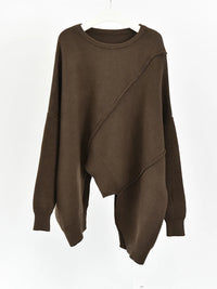 Coffee Deconstructed Oversized Knit Pullover