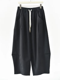 Washed Black Balloon Trousers – Wide Leg Minimal Goth Pants-SimpleModerne