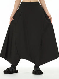 Deep Harem Capri Trousers – Black-SimpleModerne