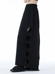 Punky Circle Cut-Out Trousers – Bold, Comfortable, and Unapologetically Edgy-SimpleModerne