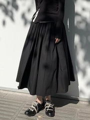 Gothic Flow Midi Skirt-SimpleModerne