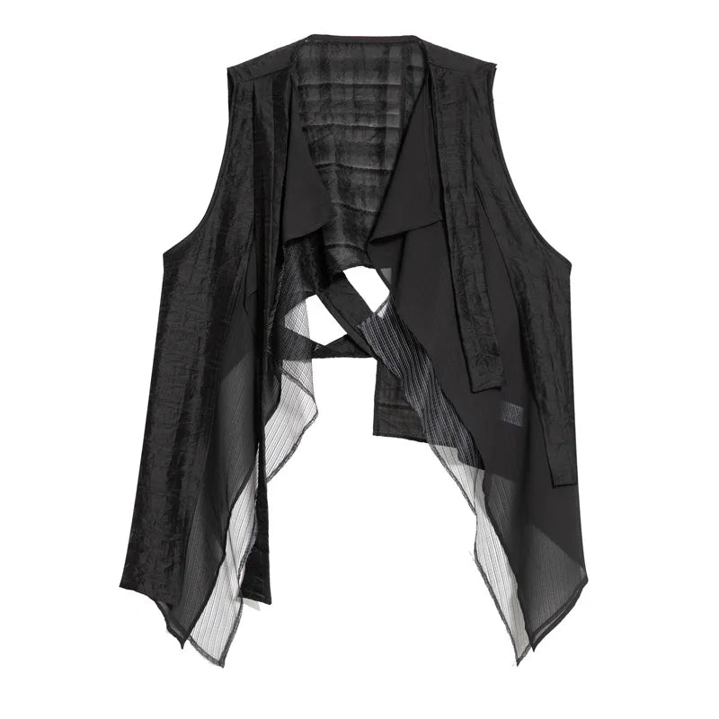 Layered Asymmetric Vest – Minimal Goth Utility-SimpleModerne
